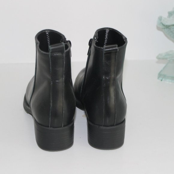 NEW Narf Genuine Leather Ankle Black Boots Womens Sz 37 / 6.5 made in Spain - Picture 6 of 8
